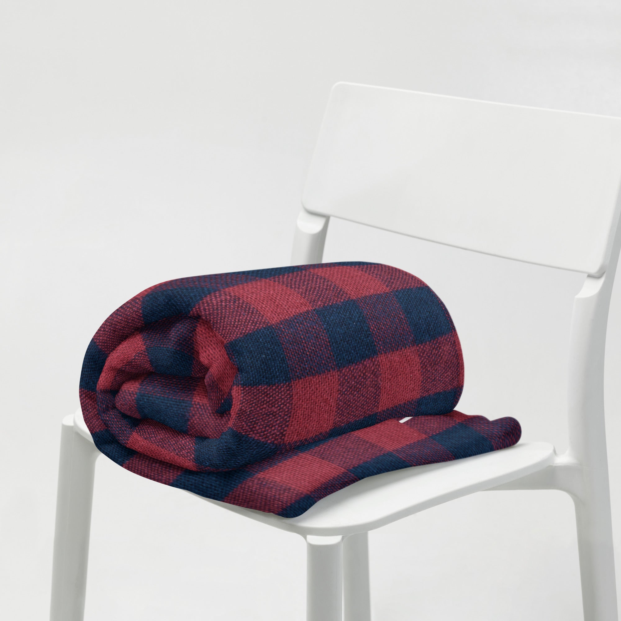 Holiday Gift-Sofa Blanket, Classic Red and Black Checks. Tartan Holiday Decor. Christmas Throw Blanket. WickedYo.